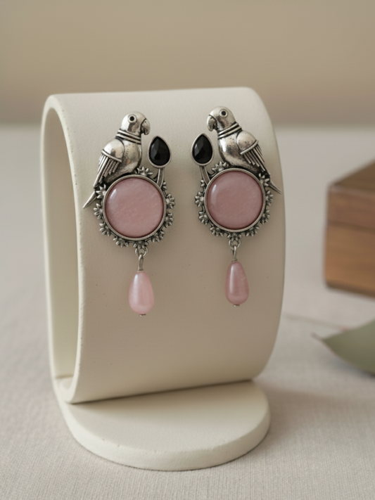 Glitter Jewellery Elegant Parrot Bird Dangle Earrings-GJ3