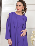 Ruby's Couture Basic Element '25 Georgette Plain Stitched 3-Piece Suit-Asian Blue