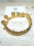 Orya Jewellery Gold Dangling Charm Bracelet Bangle