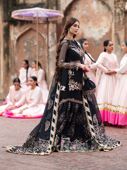 Parishay Ranibagh Luxury Formals Organza Embroidered Stitched 3-Piece Suit-Zariya