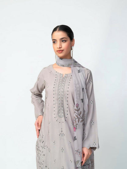 Imran Aftab Isla Winter Khaddar Embroidered Unstitched 3-Piece Suit-IAKC-UF-18
