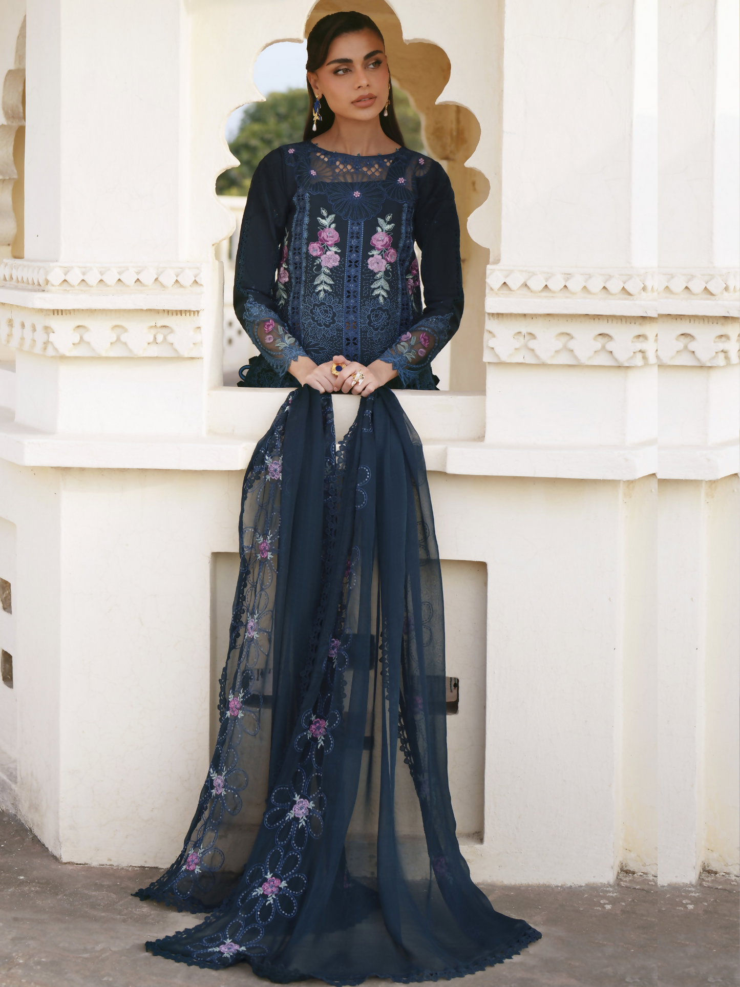 Parishay Shangrila Lawn Embroidered Unstitched 3-Piece Suit-SLA-06