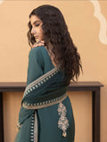 Hemstitch Raw Silk Embroidered Stitched Gharara-Jasmine