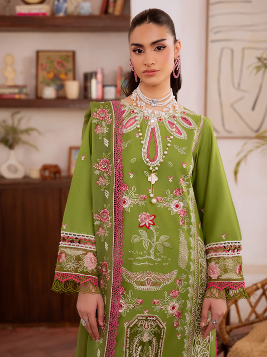 Mahnur Shanaya Lawn Embroidered Unstitched 3-Piece Suit-SN-11