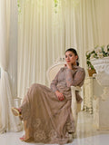 Farooq Hameed Studio Net Embroidered Stitched 3-Piece Suit-Oud-Majestic
