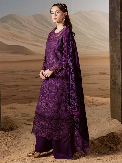 Mahnur Amelia Kotrai Embroidered Unstitched 3-Piece Suit-CK-010