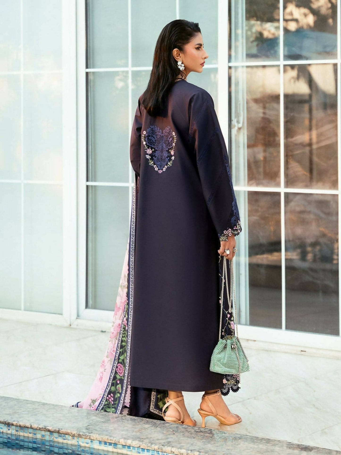Binilyas Kayra Lawn Embroidered Unstitched 3-Piece Suit-314 - B