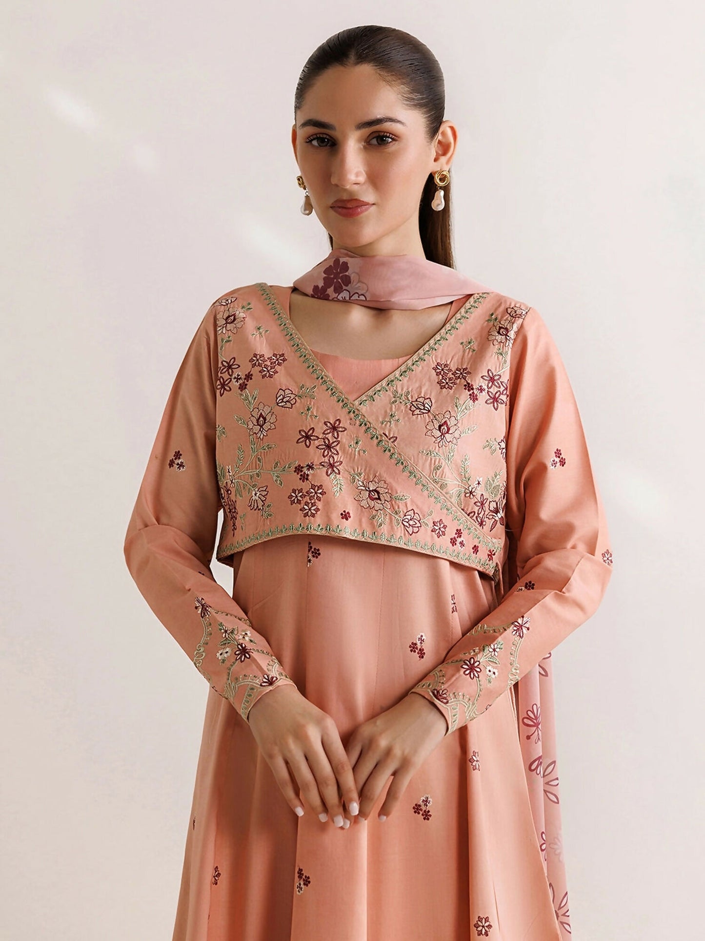 Panache Apparel Mistfall Vol II Cotton Embroidered Stitched Suit-Virelle