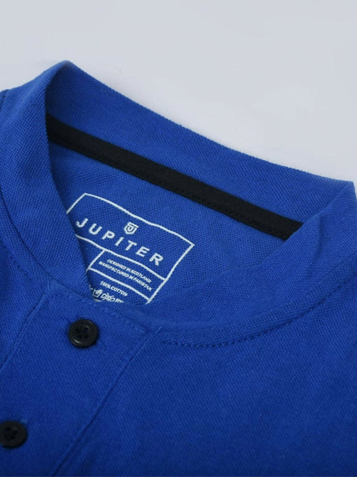 Jupiter Horizontal Stripes Henley Neck Tee-13613