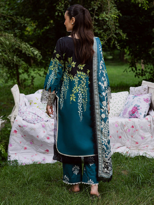 Mahnur Gardenia Khaddar Embroidered Unstitched 3-Piece Suit-GR-04