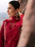 Mahnur Sirene Luxury Lawn Embroidered Unstitched 3-Piece Suit-Scarlet
