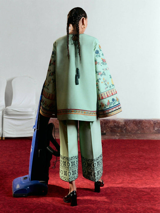 Jugnu by Hussain Rehar Summer Pret'25 Edit III Cotton Embroidered 2-Piece Suit-Dina