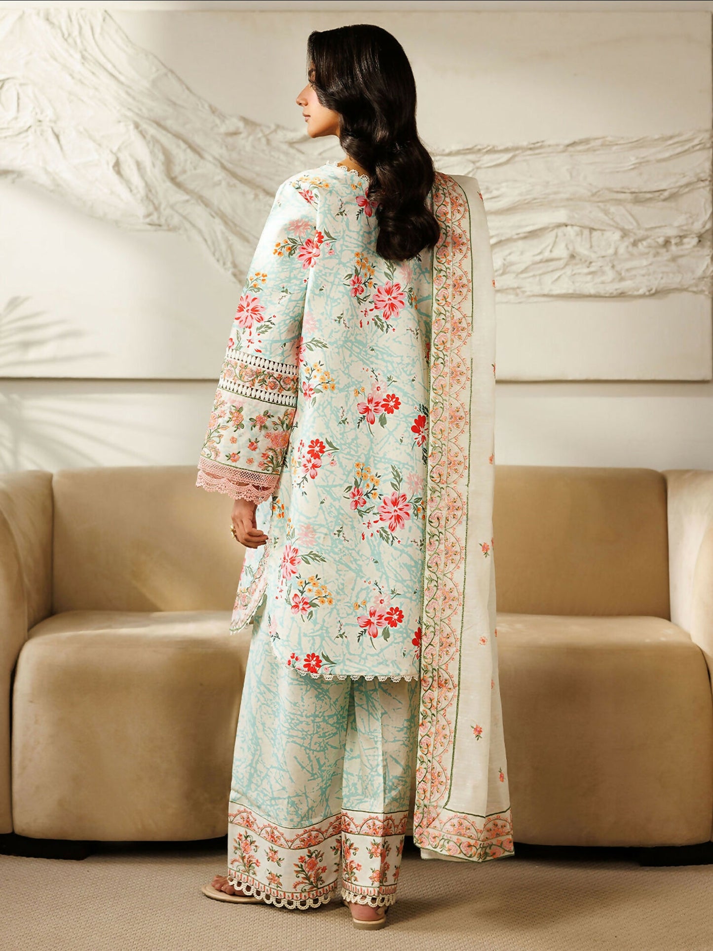 Mahnur Leila Lawn'26 Embroidered Unstitched 3-Piece Suit-L-05