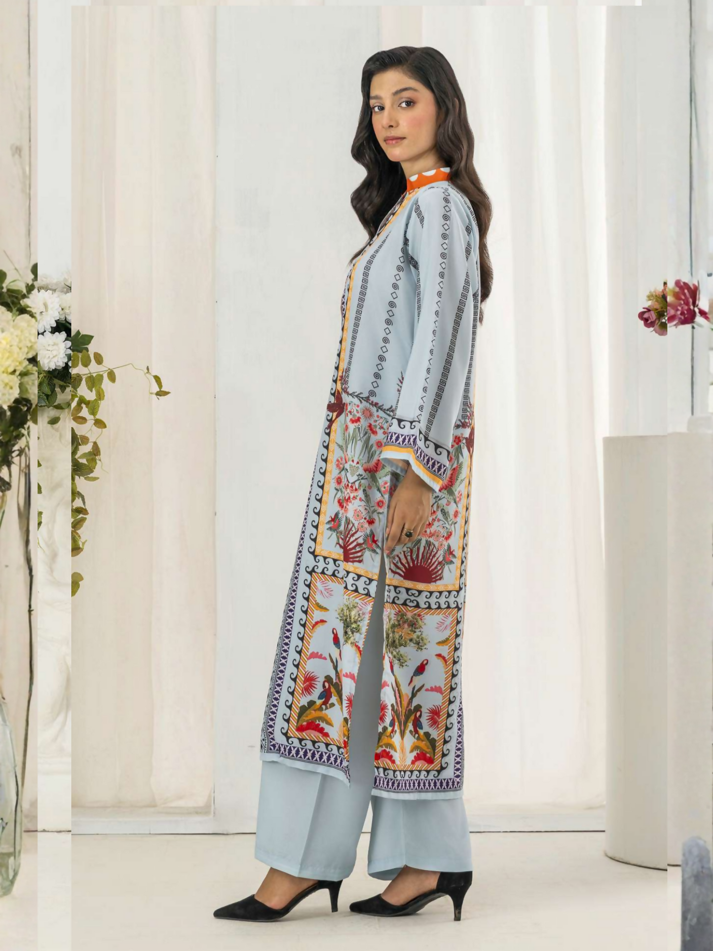 MH Cloth House Poly Lawn Printed Stitched 2-Piece Suit-Zarwa