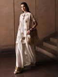 Hussain Rehar Luxury Pret Eid'24 Raw Silk Embellished Stitched 3-Piece Suit-Lin