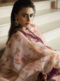 Hussain Rehar Basic Not Basic V Raw Silk Embellished Stitched 3-Piece Suit-Damask