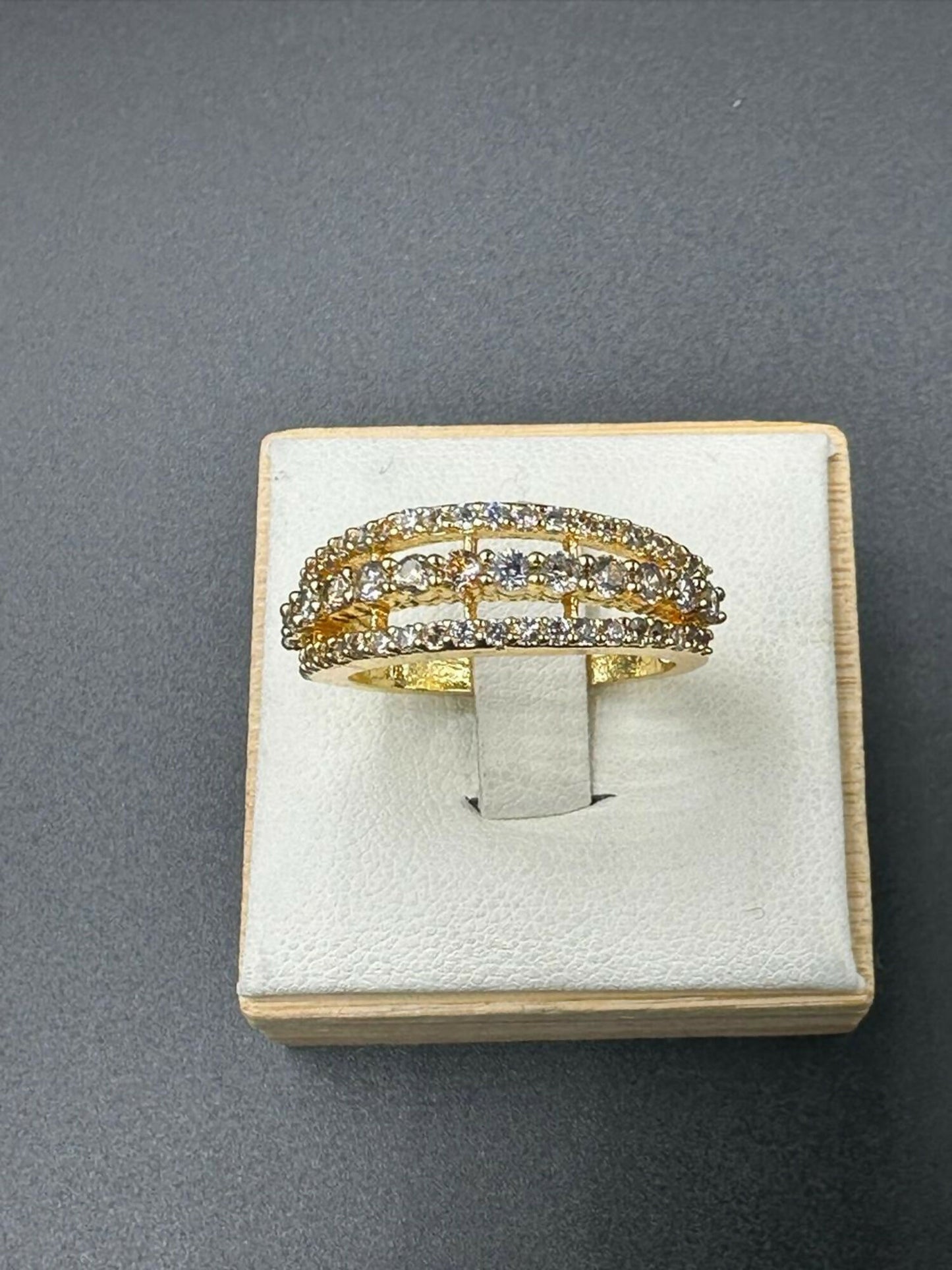 H&A Jewellery One Carat Gold Plated Ring