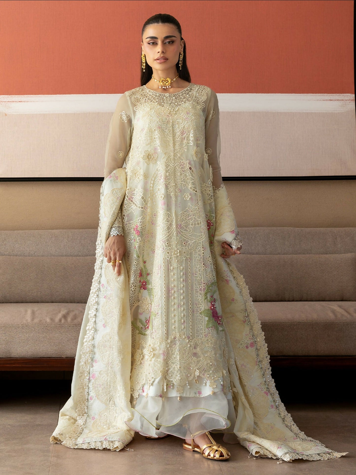 Mahnur Sirene Luxury Lawn'26 Embroidered Stitched 3-Piece Suit-S-10