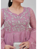 Allure By IH Lehr Chiffon Embroidered Lehenga-Mystic