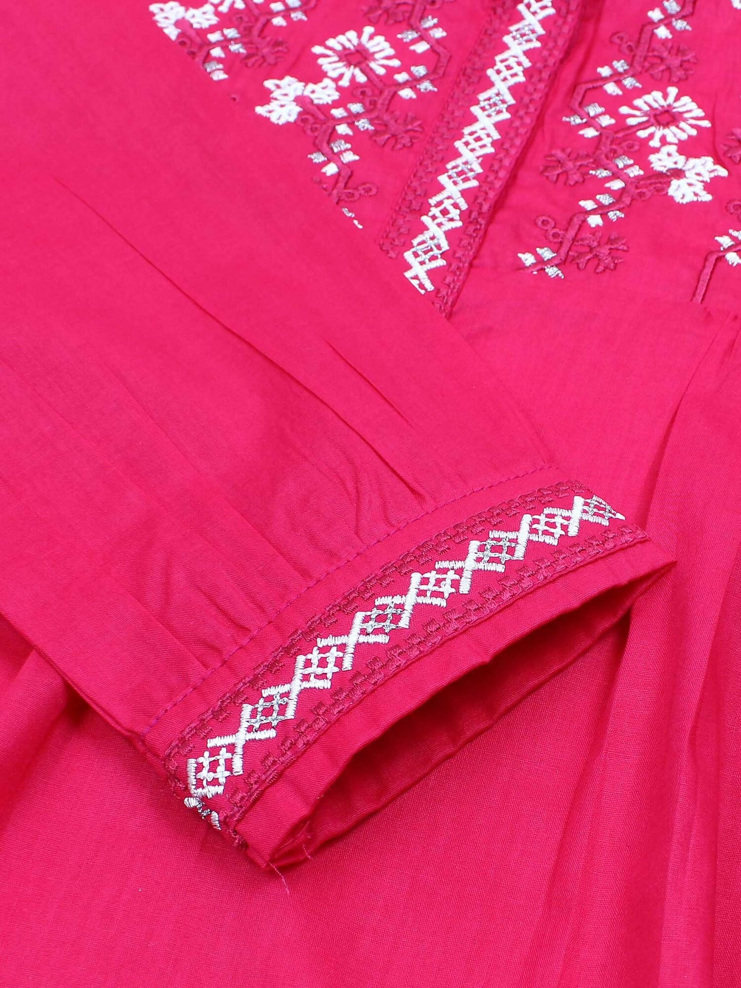 Velvour Girls Cotton Embroidered Co-Ord Set-VG175-B