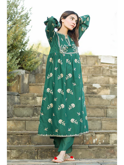 MAK Fashion Lawn Embroidered Stitched 2 Piece Suit-Minah