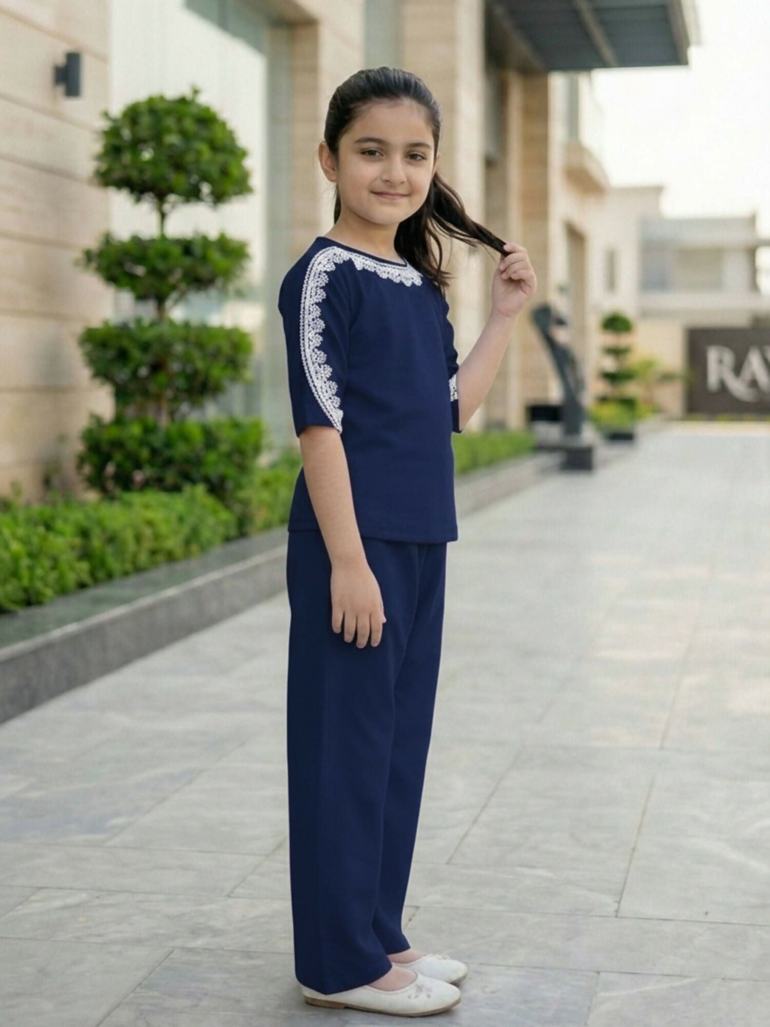 Velvour Girls Cotton Co-Ord Set-VG195-B