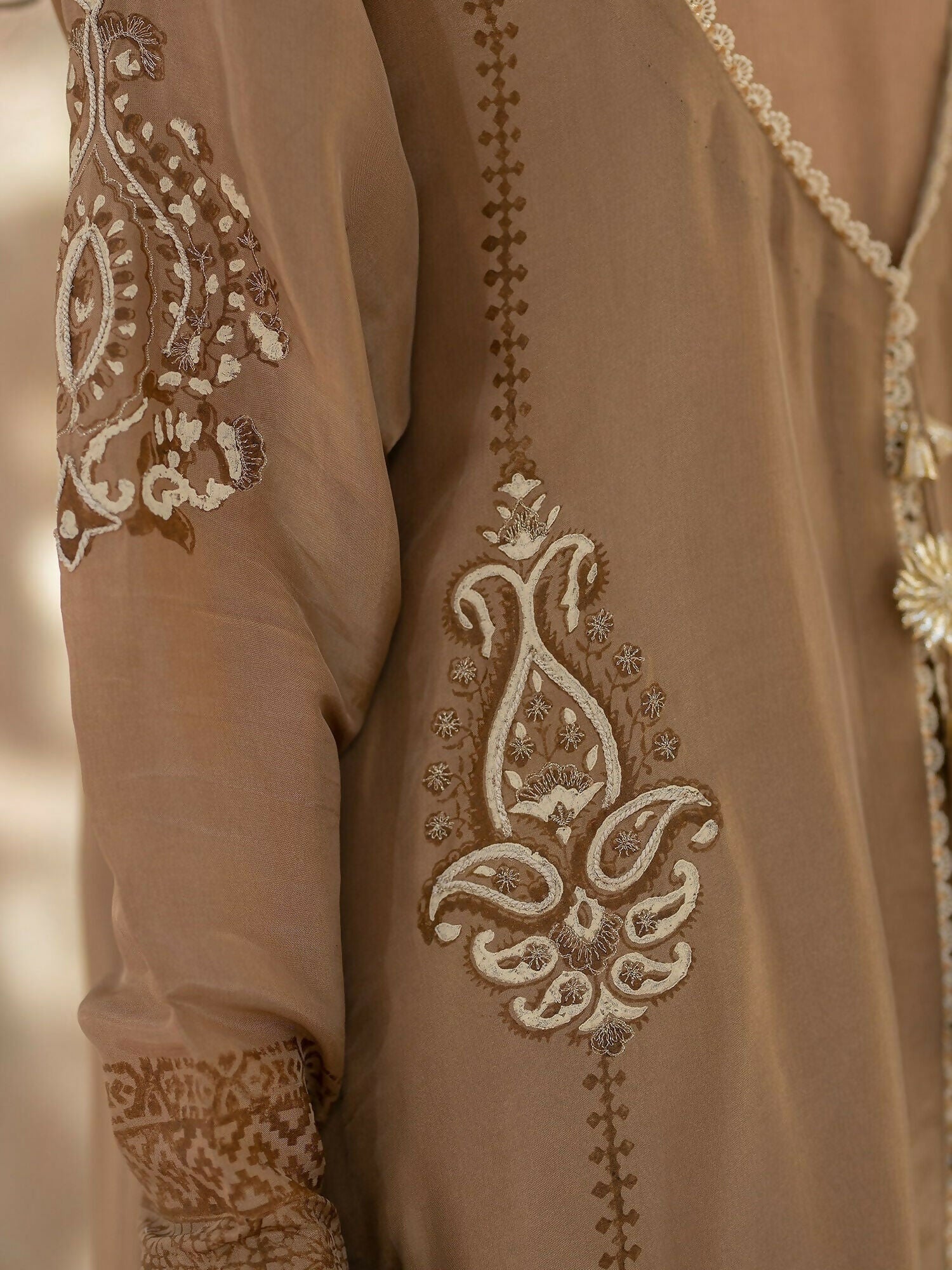 Shiza Hassan Chap Tilak Formals Pure Tusser Silk Embroidered Stitched 4-Piece Suit–Lyla