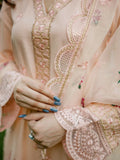 Kachy Dhaagy Cotton Embroidered Stitched 3-Piece Suit-Florin