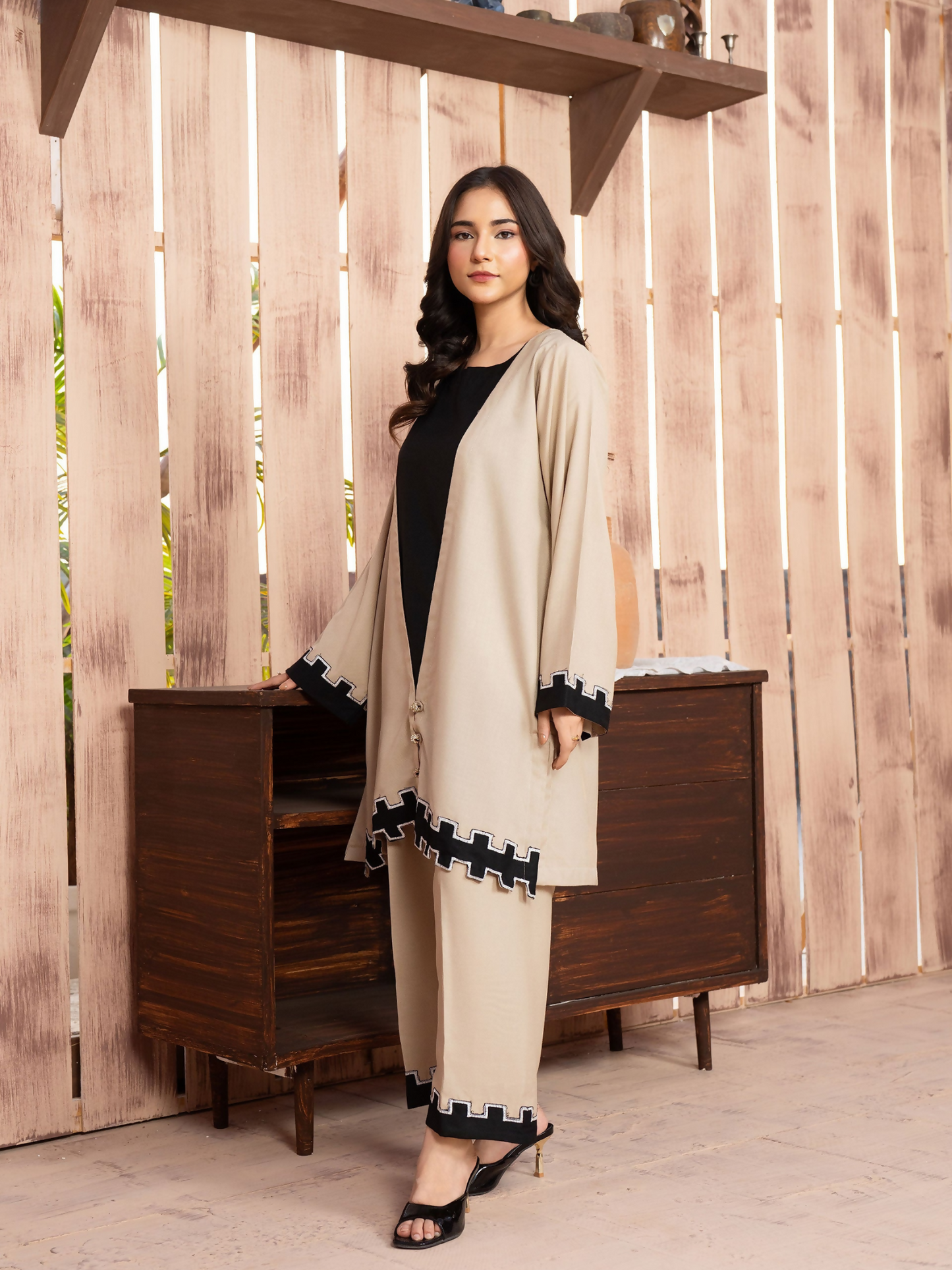 Panache Apparel Winter Core Linen Embroidered Stitched Suit-Peak