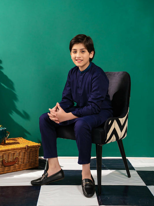 Velvour Boys Embroidered 2-Piece Suit-VB172-E
