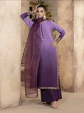 Hemstitch Raw Silk Stitched 3-Piece Suit-Raania