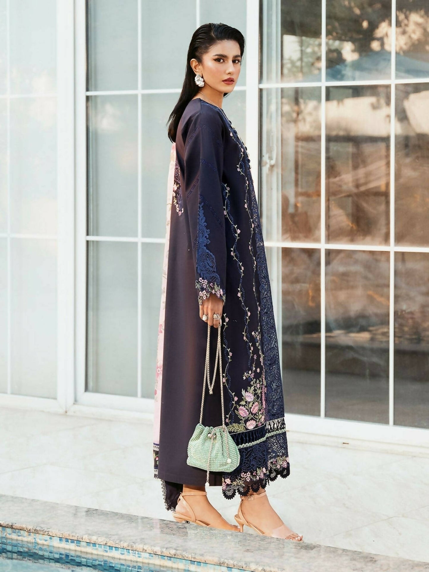 Binilyas Kayra Lawn Embroidered Unstitched 3-Piece Suit-314 - B