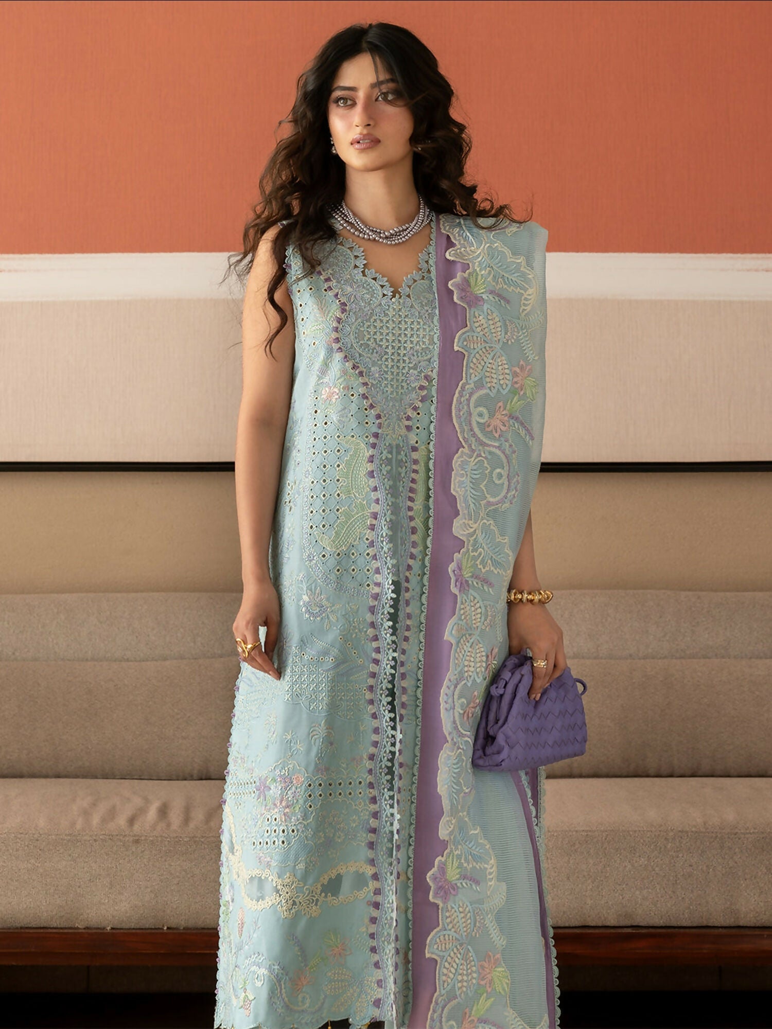 Mahnur Sirene Luxury Lawn'26 Embroidered Unstitched 3-Piece Suit-S-13