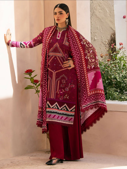 Binilyas Kotrai Embroidered Unstitched 3-Piece Suit-795-B