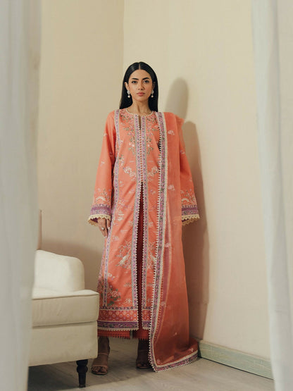 Afrozeh Day Break'26 Lawn Embroidered Unstitched 3-Piece Suit-Skyhush