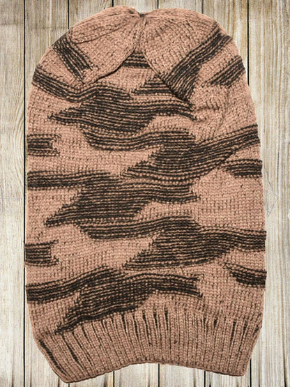 Funky' s Printed Split Inside Fur Beanie-11867