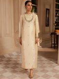 Allure By IH Luxury Pret Raw Silk Embellished Stitched 3-Piece Suit-Charlie
