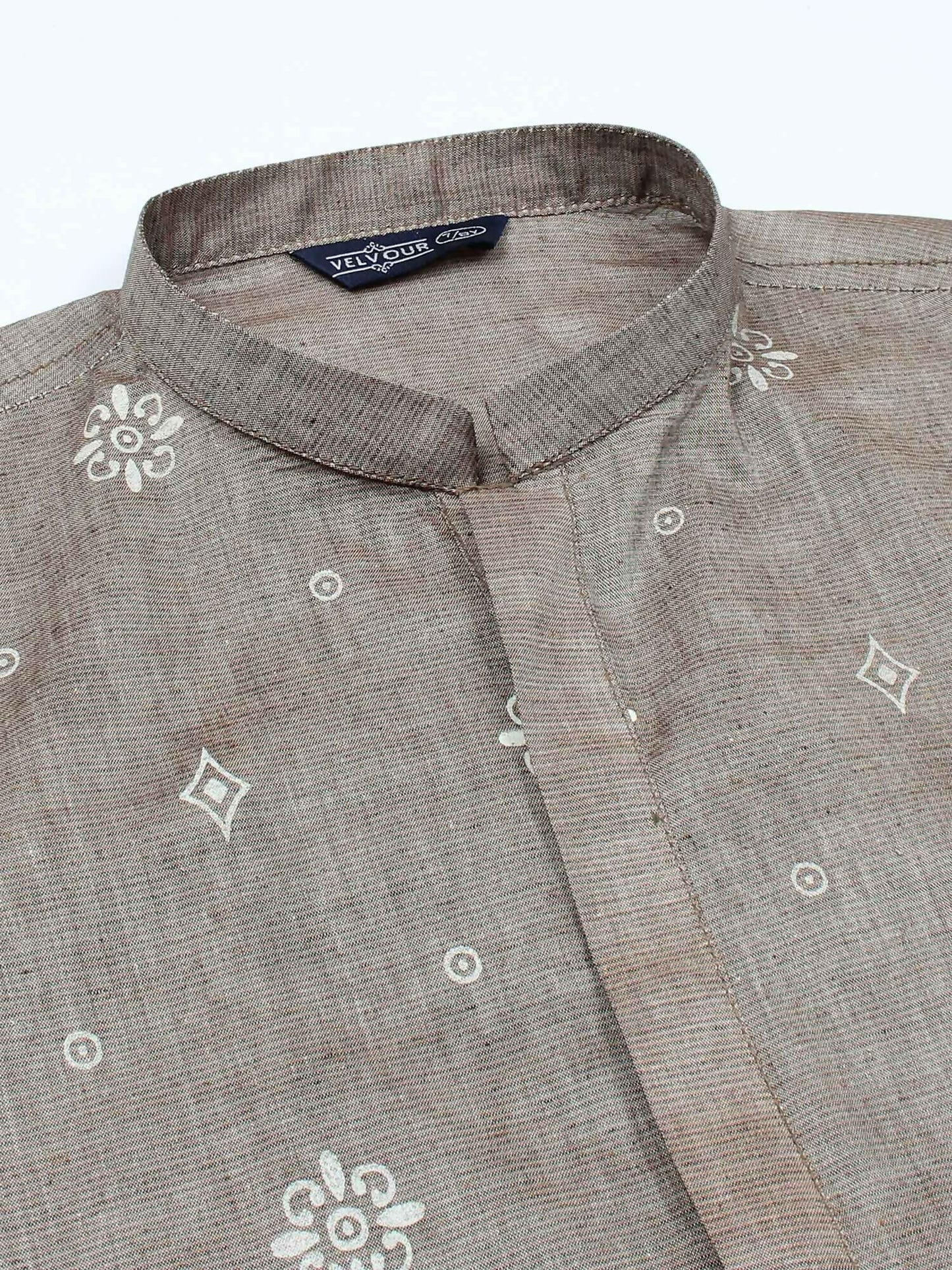 Velvour Boys Cotton Printed Stitched Kurta-VB203-B
