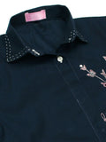 Velvour Girls Cotton Embroidered Stitched Tunic-VG65-A