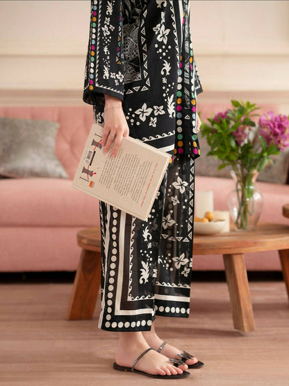 Mahnur Noir Lawn'26 Printed Unstitched 2-Piece Suit-N-09
