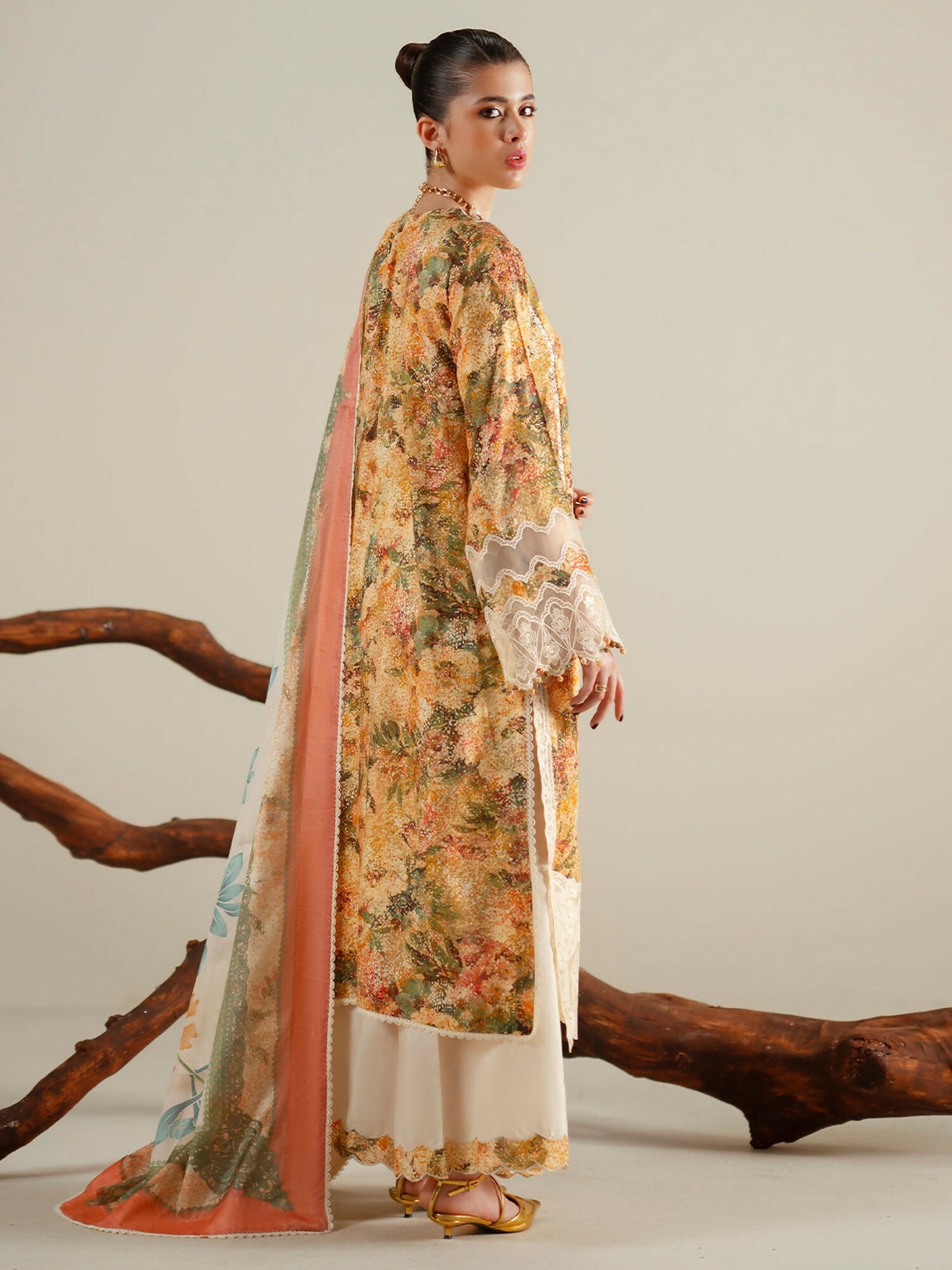 Binilyas Eres Bonita Viscose Embroidered Stitched 3-Piece Suit-1104-A