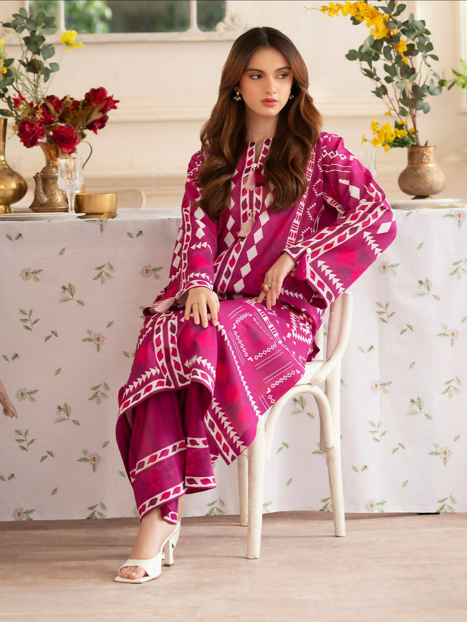 Mahnur Noir Lawn'26 Printed Co-Ord Set-N-04