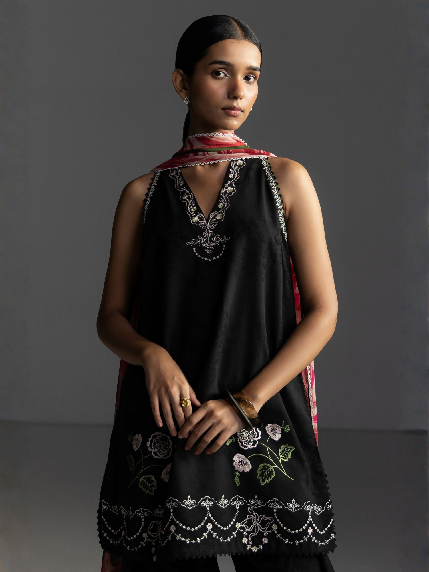 COCO by Zara Shahjahan Lawn'26 Embroidered Unstitched 3-Piece Suit-Miro-2B