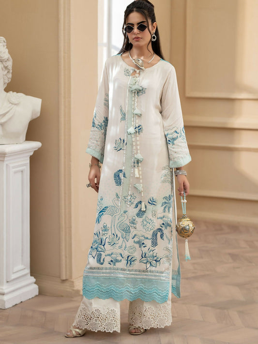 Shiza Hassan Miha Luxury Pret Pure Grip Embellished 2-Piece Suit-Garden Glad