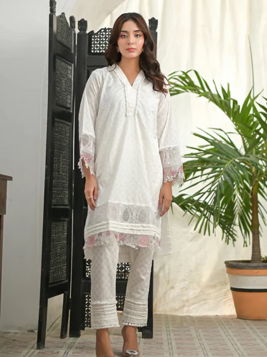 MAK Fashion Lawn Embroidered Co-Ord Set-Catmint