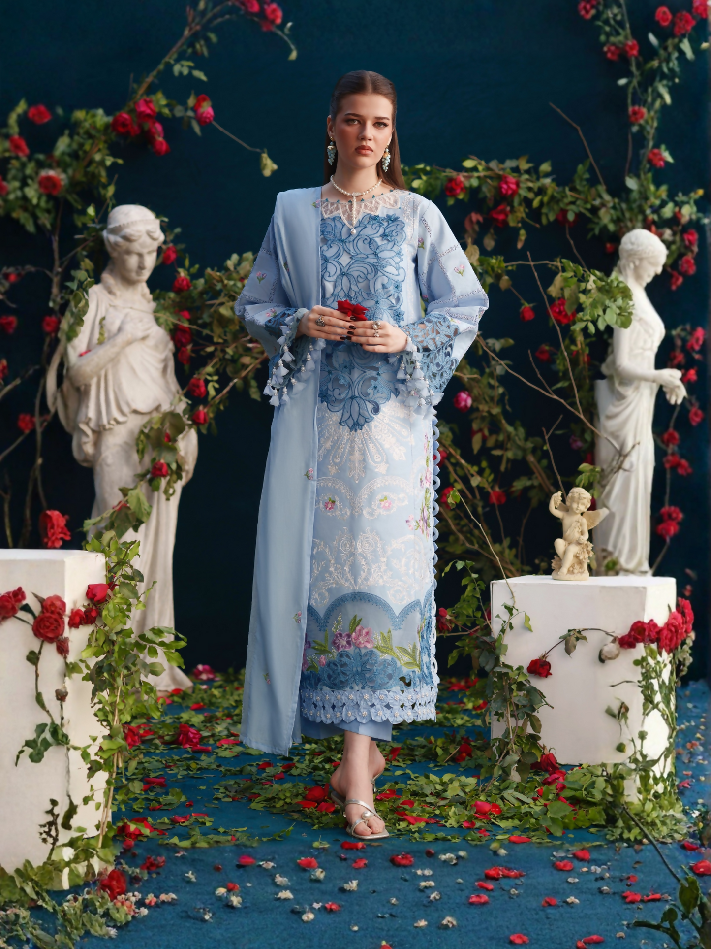 Parishay Summer Queen Lawn Embroidered Unstitched 3-Piece Suit-SQ-12