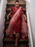 Hussain Rehar Pret SS'25 Raw Silk Embellished Stitched 3-Piece Suit-Tram