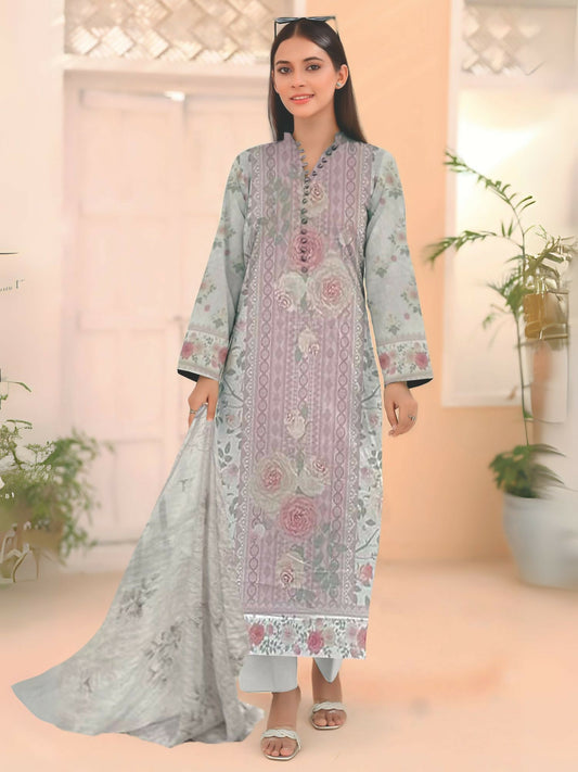 Cross Sketch Lawn Printed Unstitched 2-Piece Suit-Hina