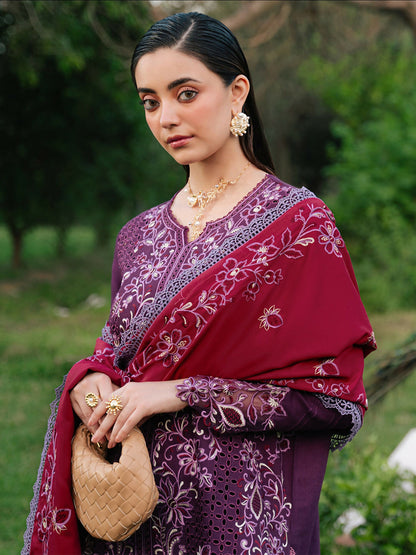 Mahnur Secret Garden Karandi Embroidered Unstitched 3-Piece Suit–SG-010