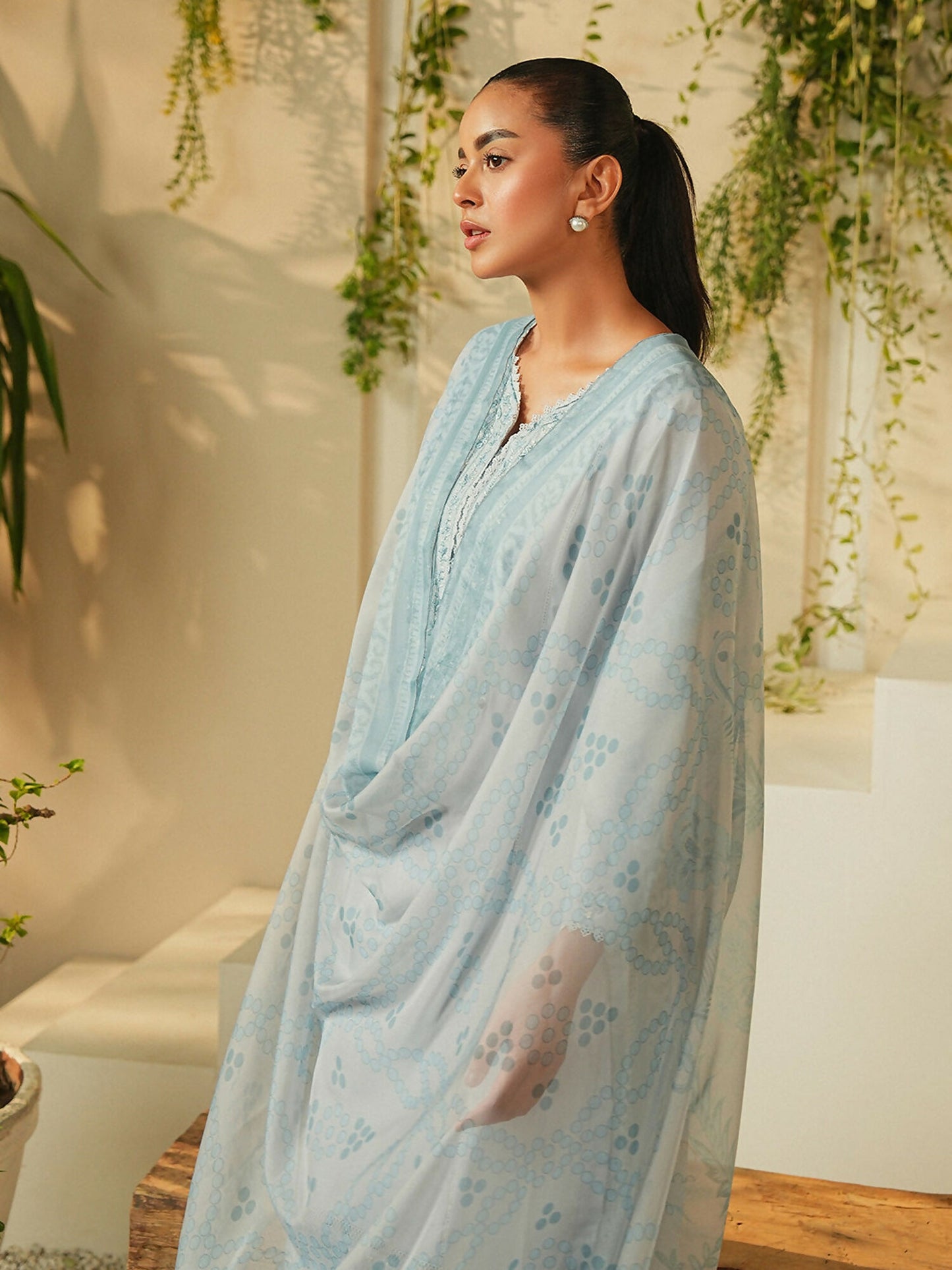 Mannat Clothing Summer-Sky Lawn Embroidered Stitched Suit-Celestial